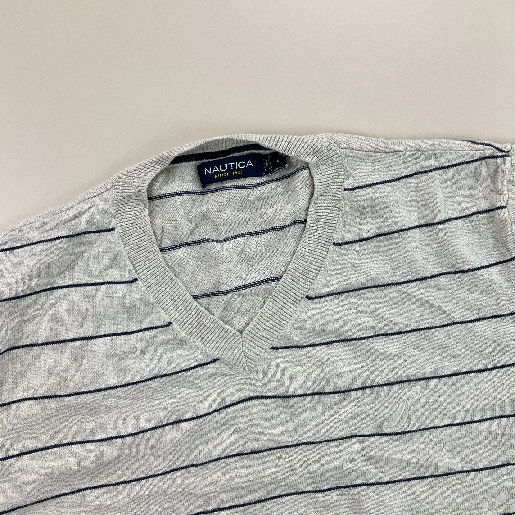 Nautica V-Neck Sweatshirt 3 PCS Set - Large-NAUTICA-olesstore-vintage-secondhand-shop-austria-österreich