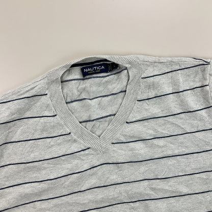 Nautica V-Neck Sweatshirt 3 PCS Set - Large-NAUTICA-olesstore-vintage-secondhand-shop-austria-österreich