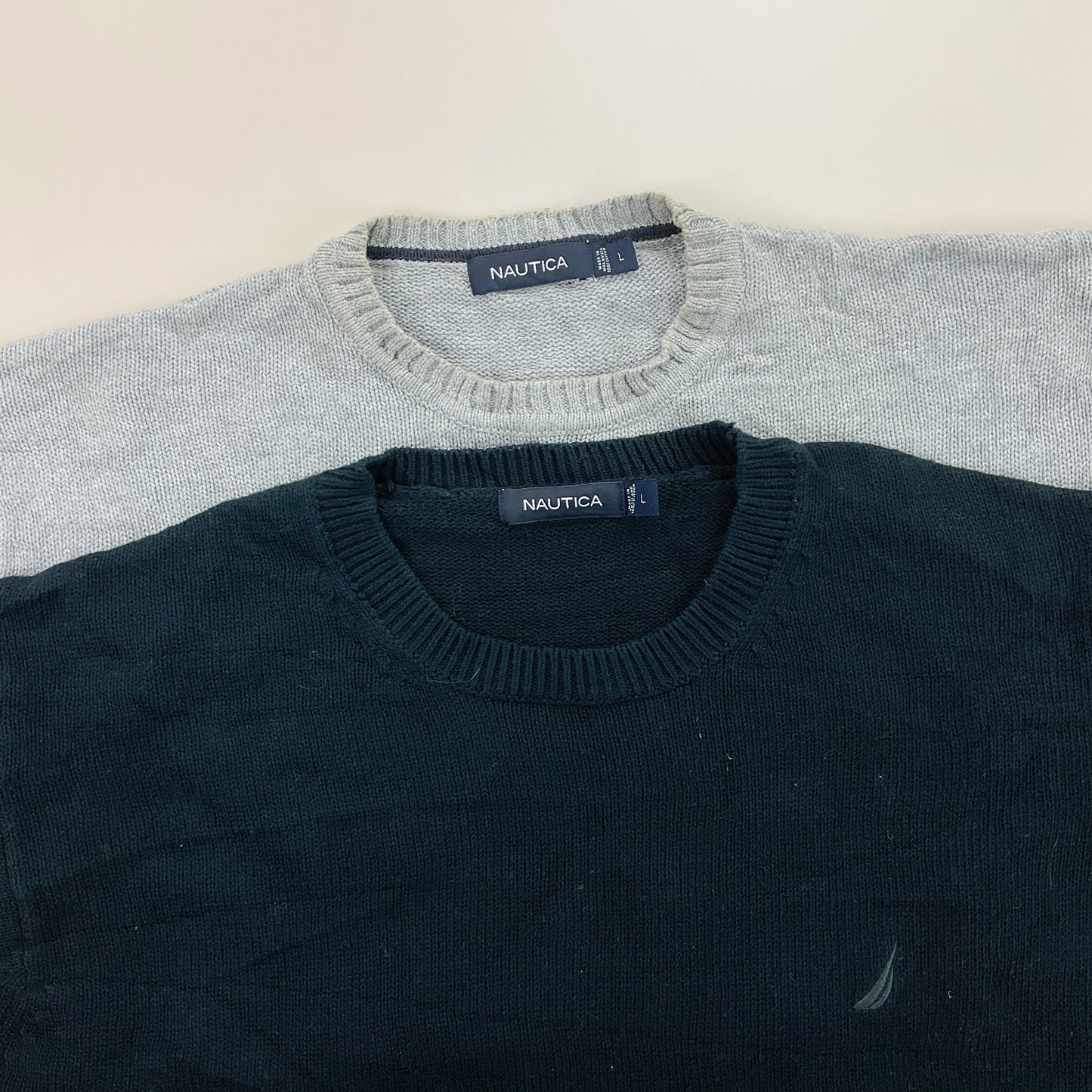 Nautica Basic Sweatshirt 2 PCS Set - Large-NAUTICA-olesstore-vintage-secondhand-shop-austria-österreich