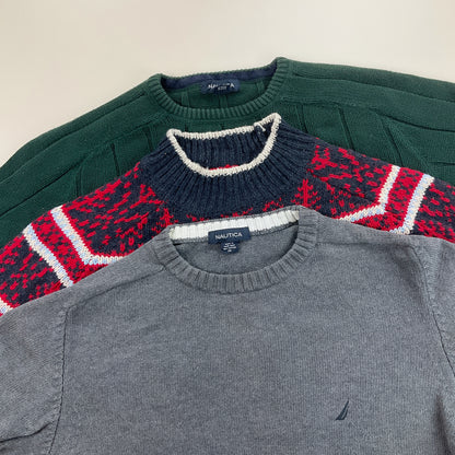 Nautica Basic Sweatshirt 3 PCS Set - Medium-NAUTICA-olesstore-vintage-secondhand-shop-austria-österreich