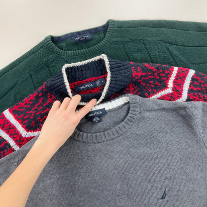 Nautica Basic Sweatshirt 3 PCS Set - Medium-NAUTICA-olesstore-vintage-secondhand-shop-austria-österreich