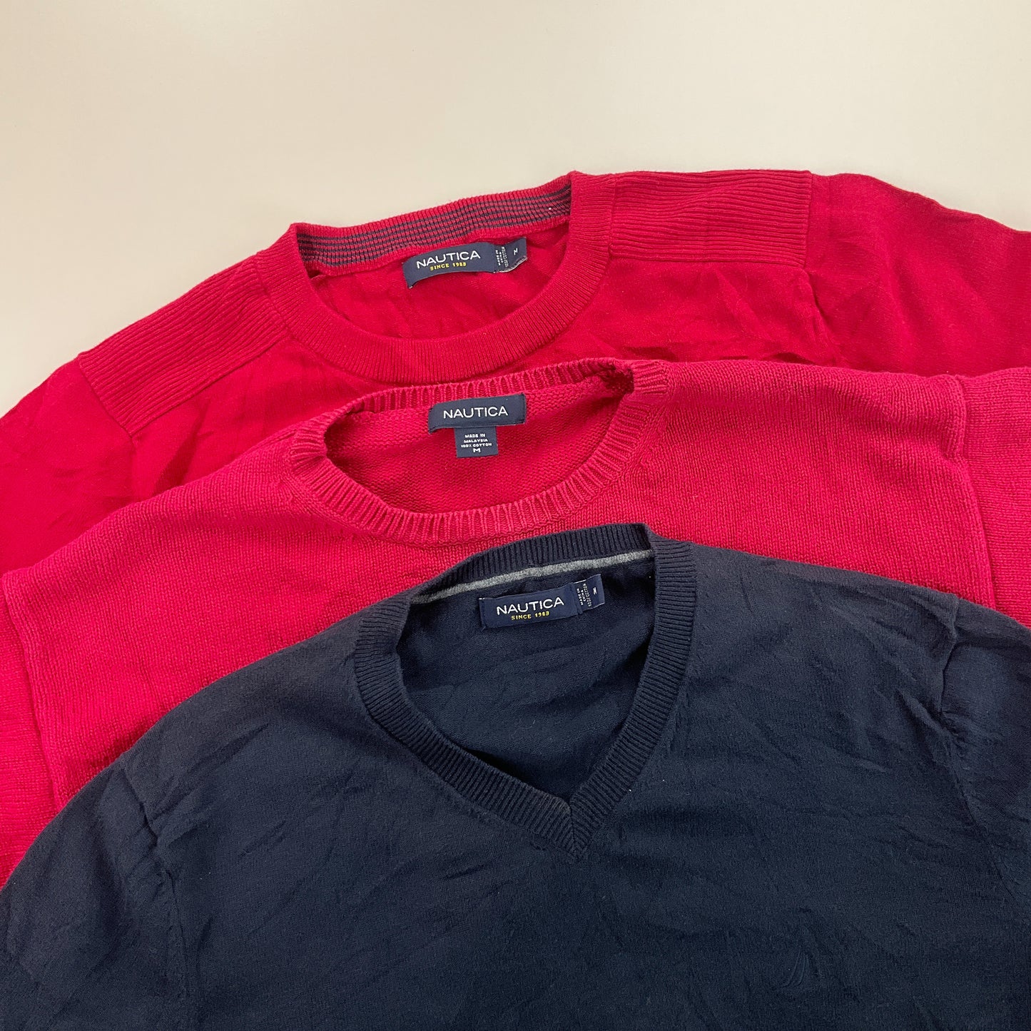 Nautica Mix Sweatshirt 3 PCS Set - Medium-NAUTICA-olesstore-vintage-secondhand-shop-austria-österreich