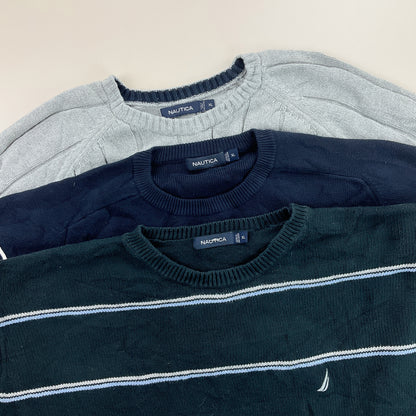 Nautica Basic Sweatshirt 3 PCS Set - XL-NAUTICA-olesstore-vintage-secondhand-shop-austria-österreich