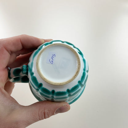 Gmundner Keramik Barock Tasse Grüngeflammt Ø9,5cm-Gmundner Keramik-olesstore-vintage-secondhand-shop-austria-österreich