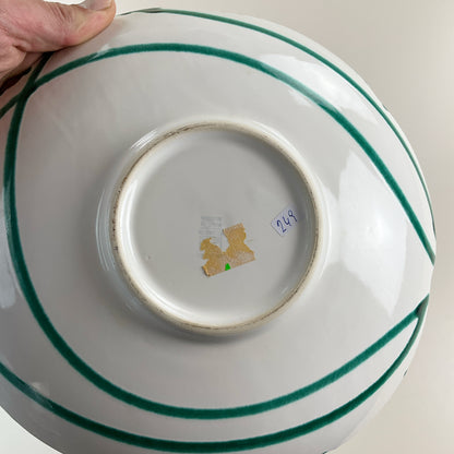 Gmundner Keramik geschwungene Wellen Schüssel Grüngeflammt Ø27,5cm-Gmundner Keramik-olesstore-vintage-secondhand-shop-austria-österreich
