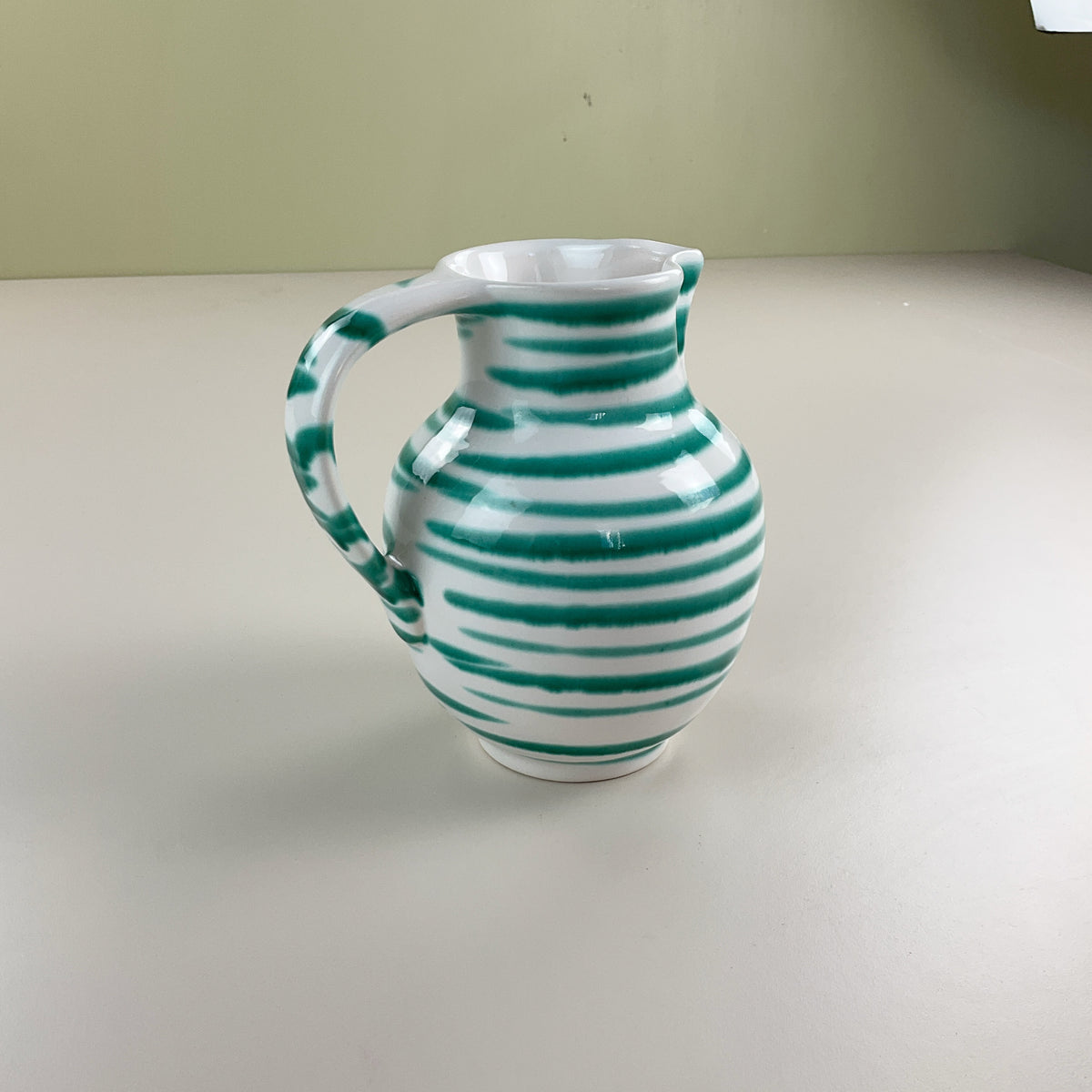 Gmundner Keramik Krug Grüngeflammt 17cm-Gmundner Keramik-olesstore-vintage-secondhand-shop-austria-österreich