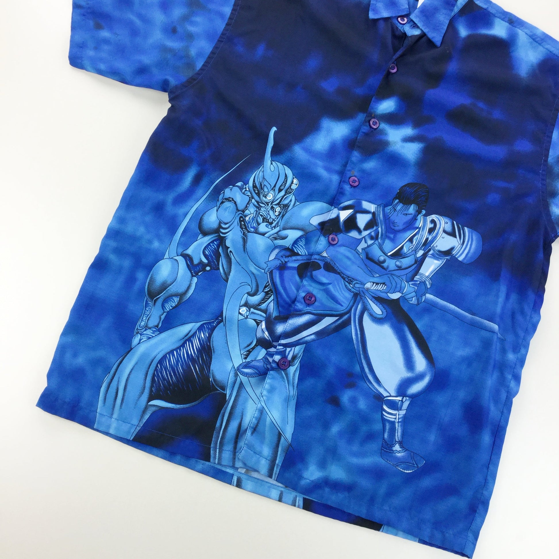 Samurai Graphic Shirt - Small-olesstore-vintage-secondhand-shop-austria-österreich