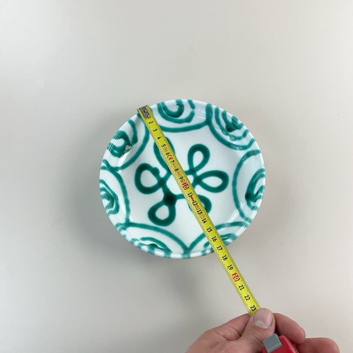 Gmundner Keramik flache Schüssel Grüngeflammt Ø17cm-Gmundner Keramik-olesstore-vintage-secondhand-shop-austria-österreich
