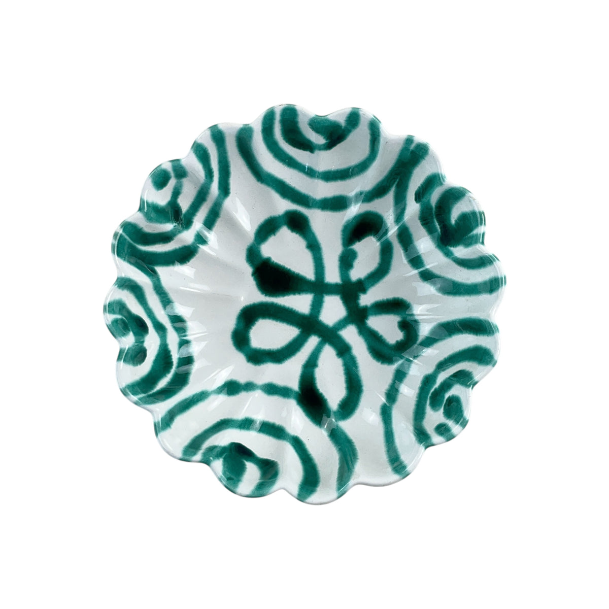 Gmundner Keramik kleine Schüssel Grüngeflammt Ø15cm-Gmundner Keramik-olesstore-vintage-secondhand-shop-austria-österreich