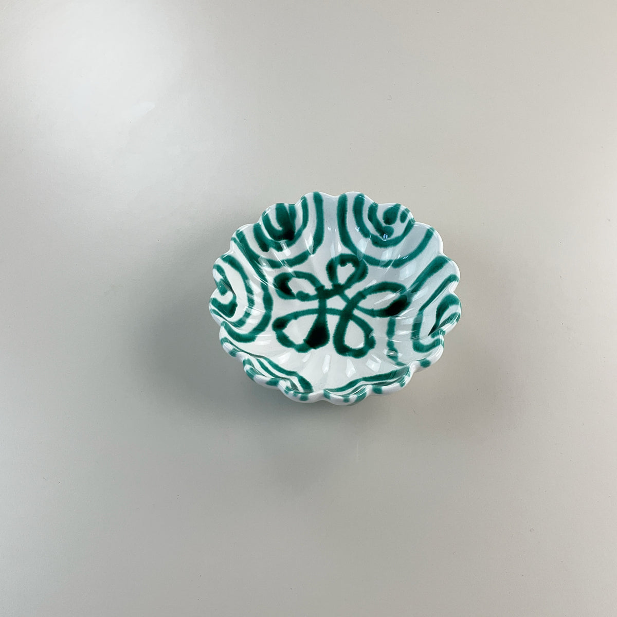 Gmundner Keramik kleine Schüssel Grüngeflammt Ø15cm-Gmundner Keramik-olesstore-vintage-secondhand-shop-austria-österreich