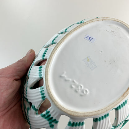 Gmundner Keramik Brot Schüssel Grüngeflammt 26cm-Gmundner Keramik-olesstore-vintage-secondhand-shop-austria-österreich