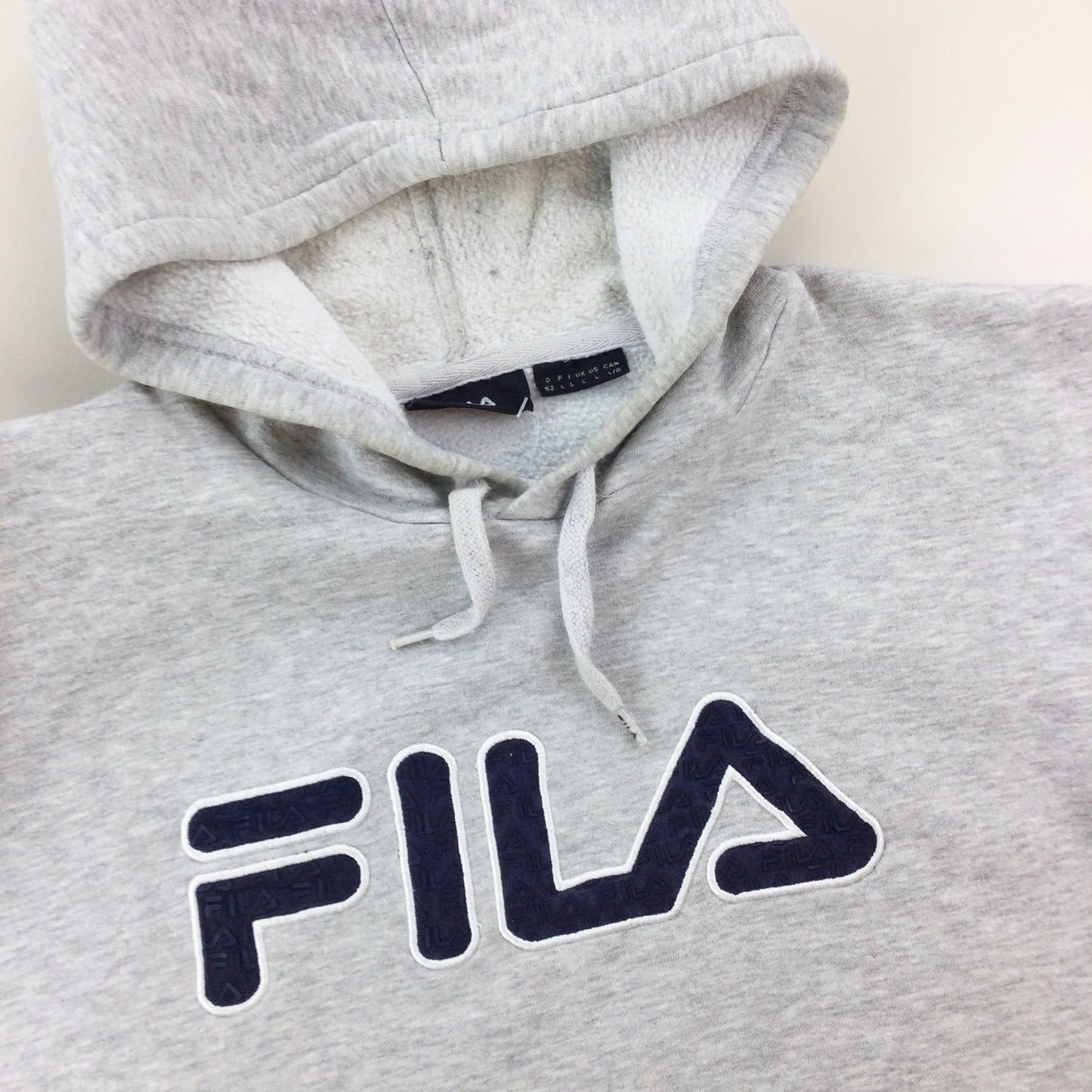 Fila Spellout Hoodie - Large-FILA-olesstore-vintage-secondhand-shop-austria-österreich