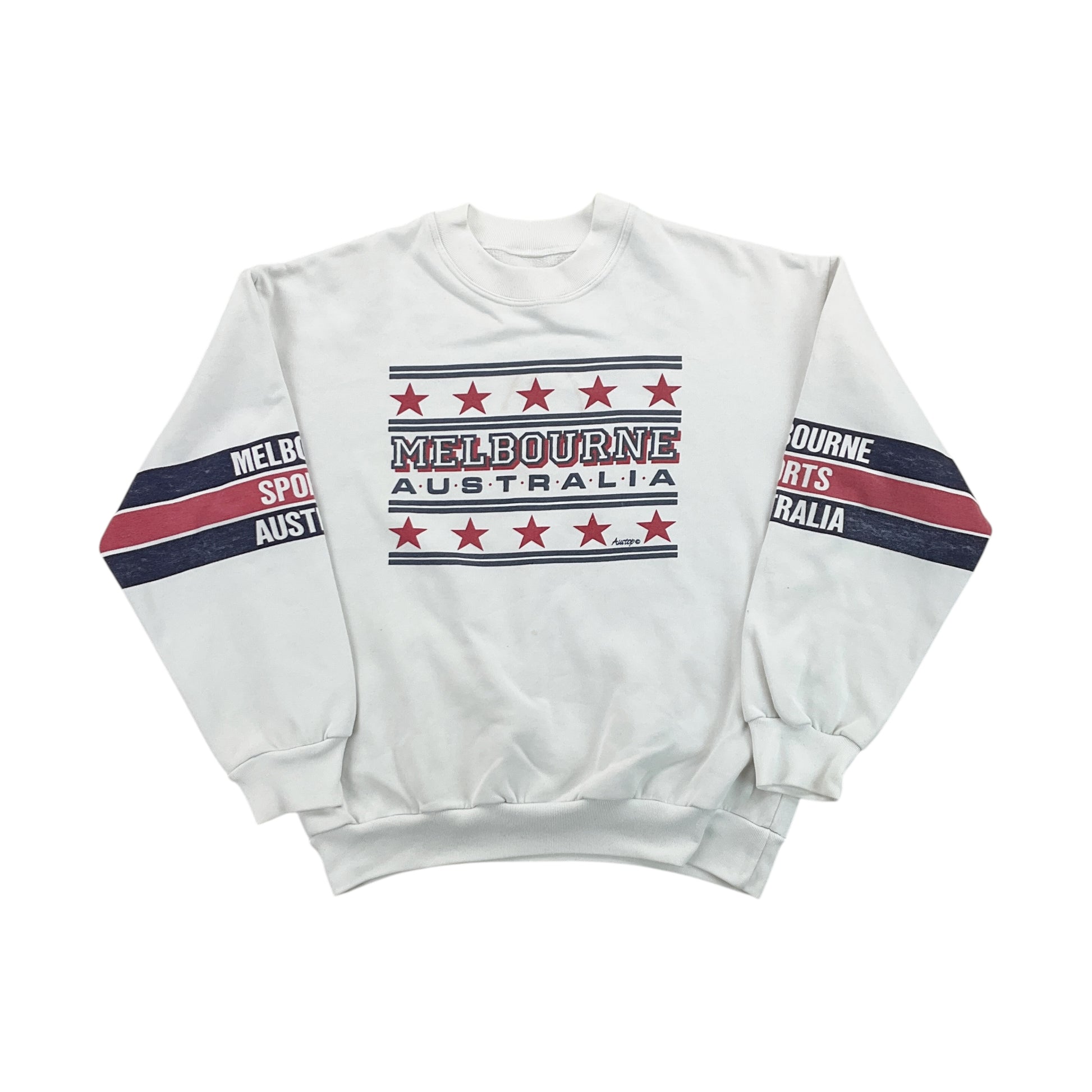 Melbourne Australia 90s Sweatshirt - Large-no name-olesstore-vintage-secondhand-shop-austria-österreich