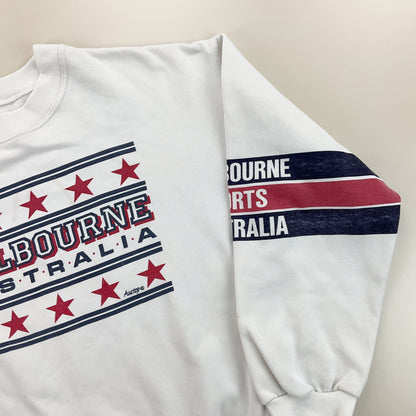 Melbourne Australia 90s Sweatshirt - Large-no name-olesstore-vintage-secondhand-shop-austria-österreich