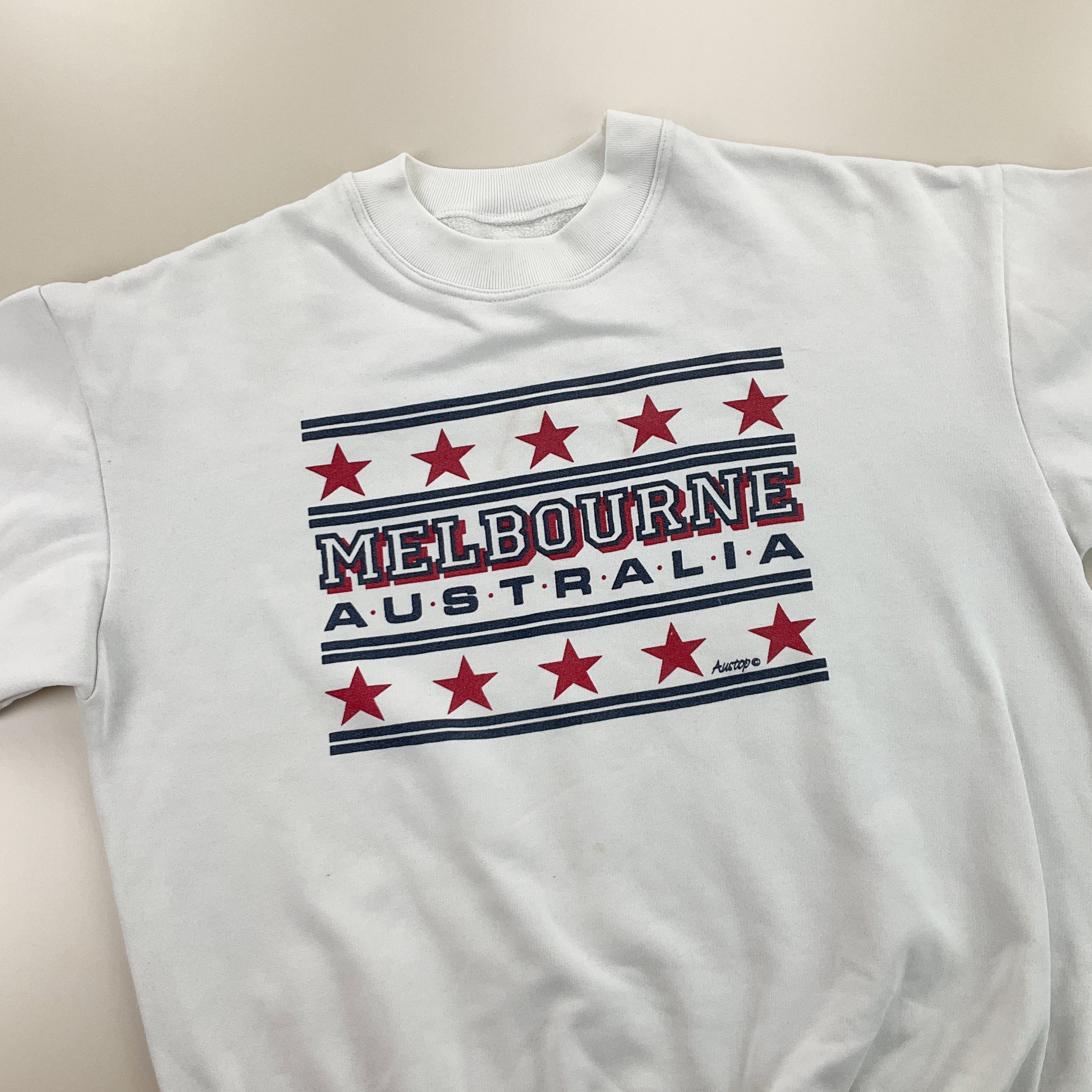 Melbourne Australia 90s Sweatshirt - Large-no name-olesstore-vintage-secondhand-shop-austria-österreich