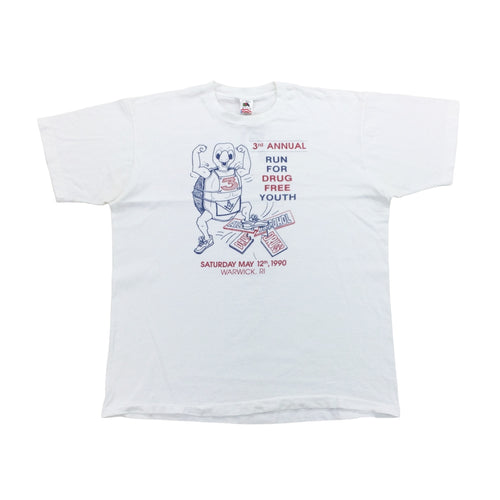 Run For Drug Free Youth' 1990 T-Shirt - XL-FRUIT OF THE LOOM-olesstore-vintage-secondhand-shop-austria-österreich