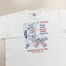 Load image into Gallery viewer, Run For Drug Free Youth&#39; 1990 T-Shirt - XL-FRUIT OF THE LOOM-olesstore-vintage-secondhand-shop-austria-österreich