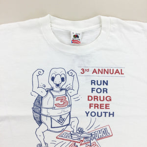 Run For Drug Free Youth' 1990 T-Shirt - XL-FRUIT OF THE LOOM-olesstore-vintage-secondhand-shop-austria-österreich