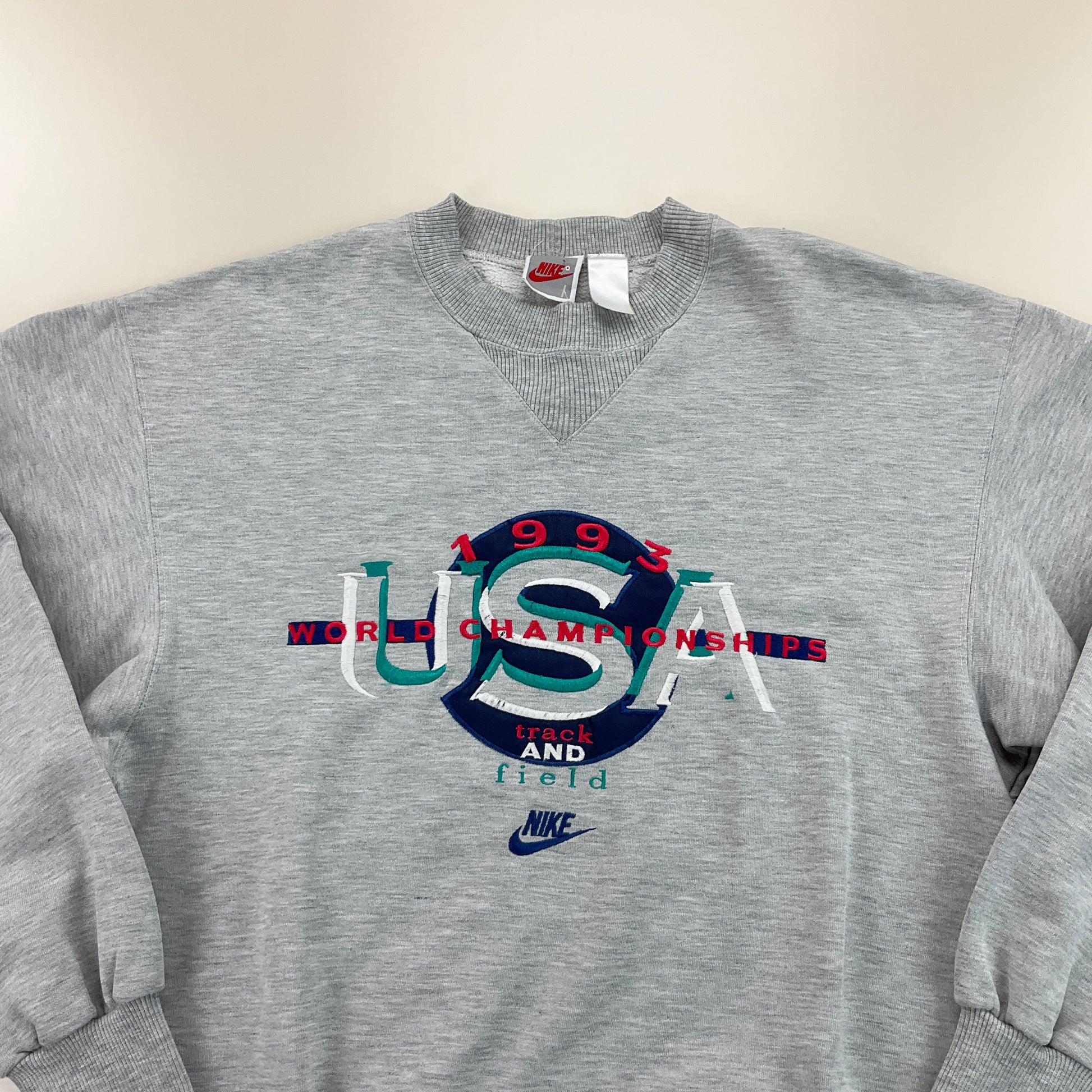 Nike 90s USA 1993 World Championships Sweatshirt - Large-NIKE-olesstore-vintage-secondhand-shop-austria-österreich