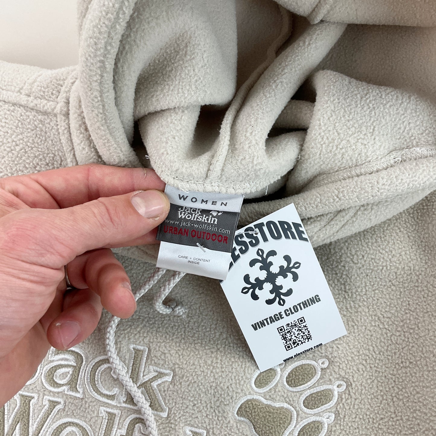 Jack Wolfskin Fleece Hoodie - Damen/M-JACK WOLFSKIN-olesstore-vintage-secondhand-shop-austria-österreich