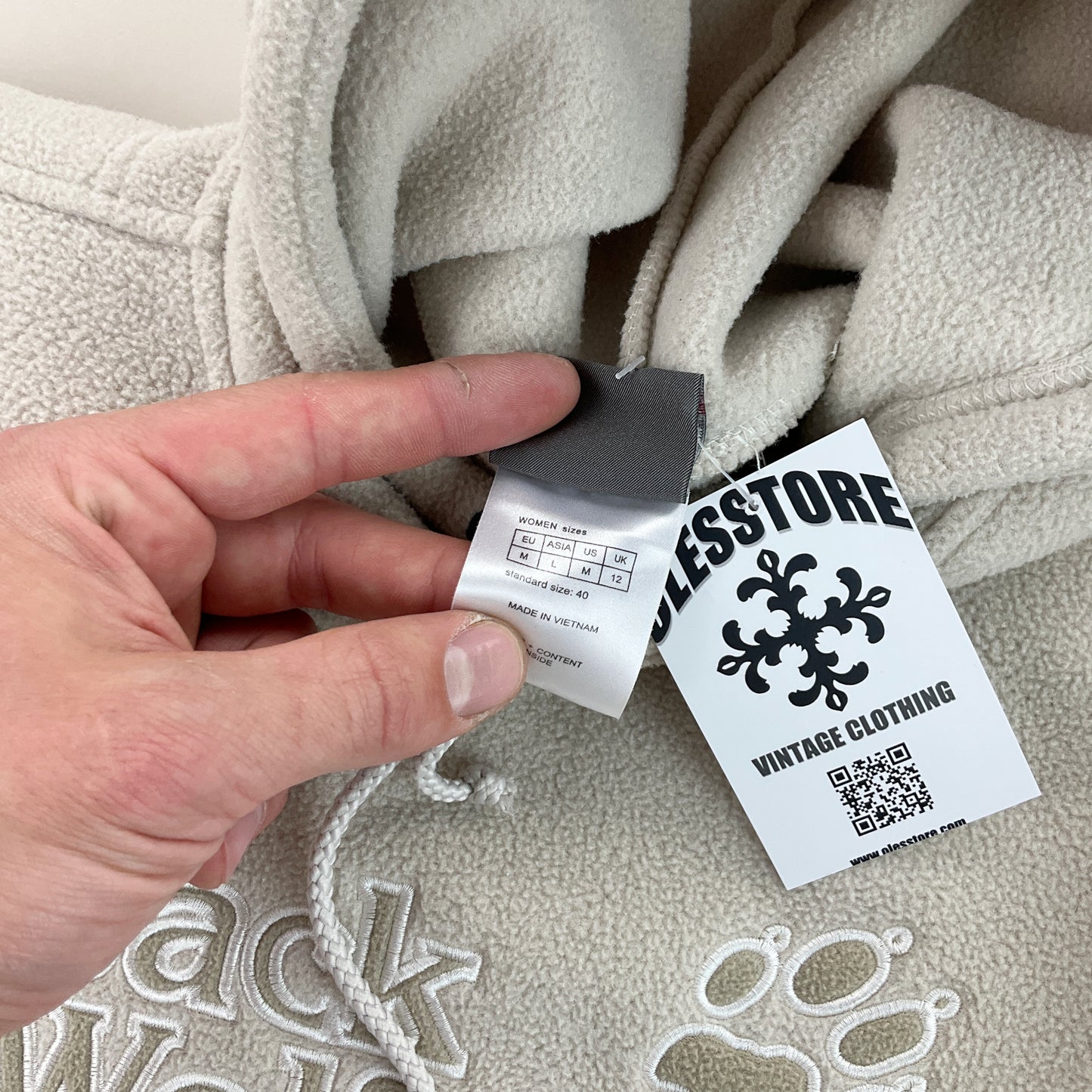 Jack Wolfskin Fleece Hoodie - Damen/M-JACK WOLFSKIN-olesstore-vintage-secondhand-shop-austria-österreich