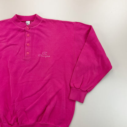 Champion 90s Knopf Sweatshirt - XL-CHAMPION-olesstore-vintage-secondhand-shop-austria-österreich