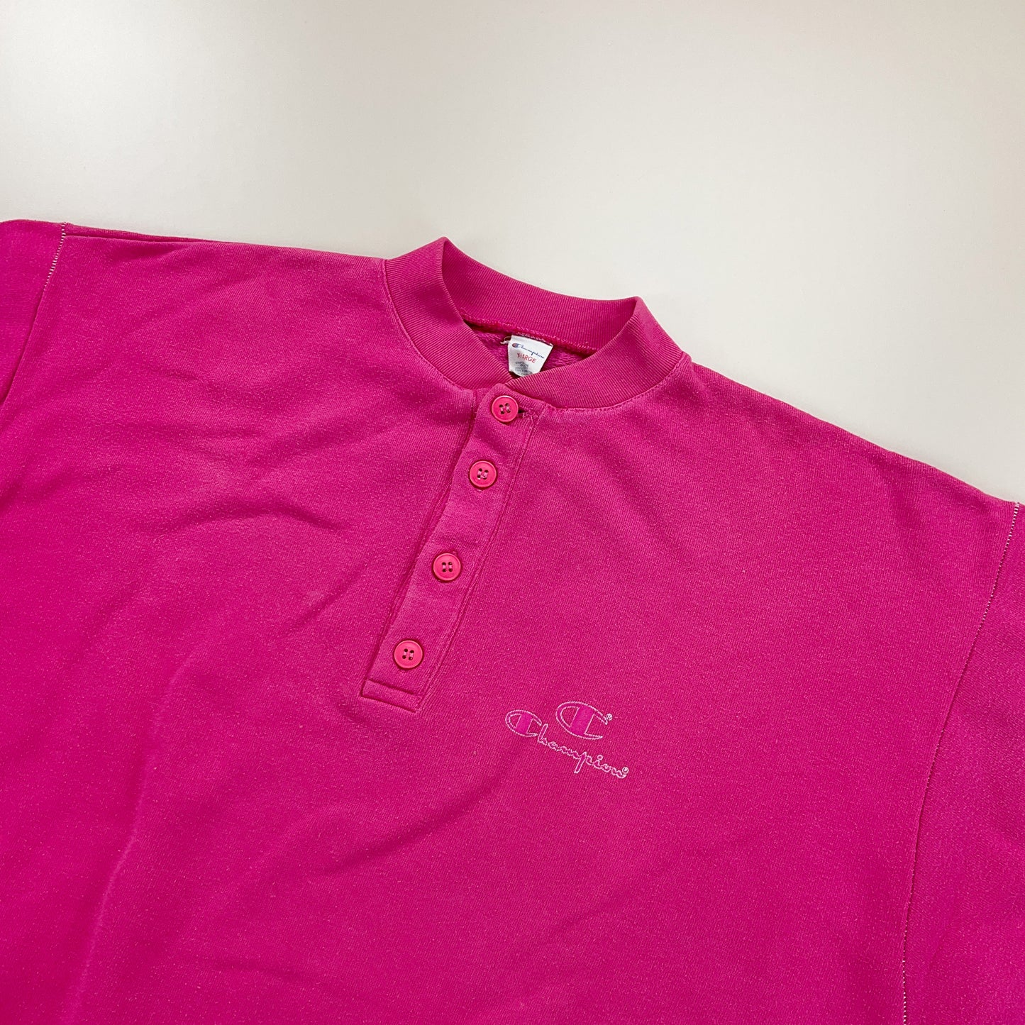 Champion 90s Knopf Sweatshirt - XL-CHAMPION-olesstore-vintage-secondhand-shop-austria-österreich