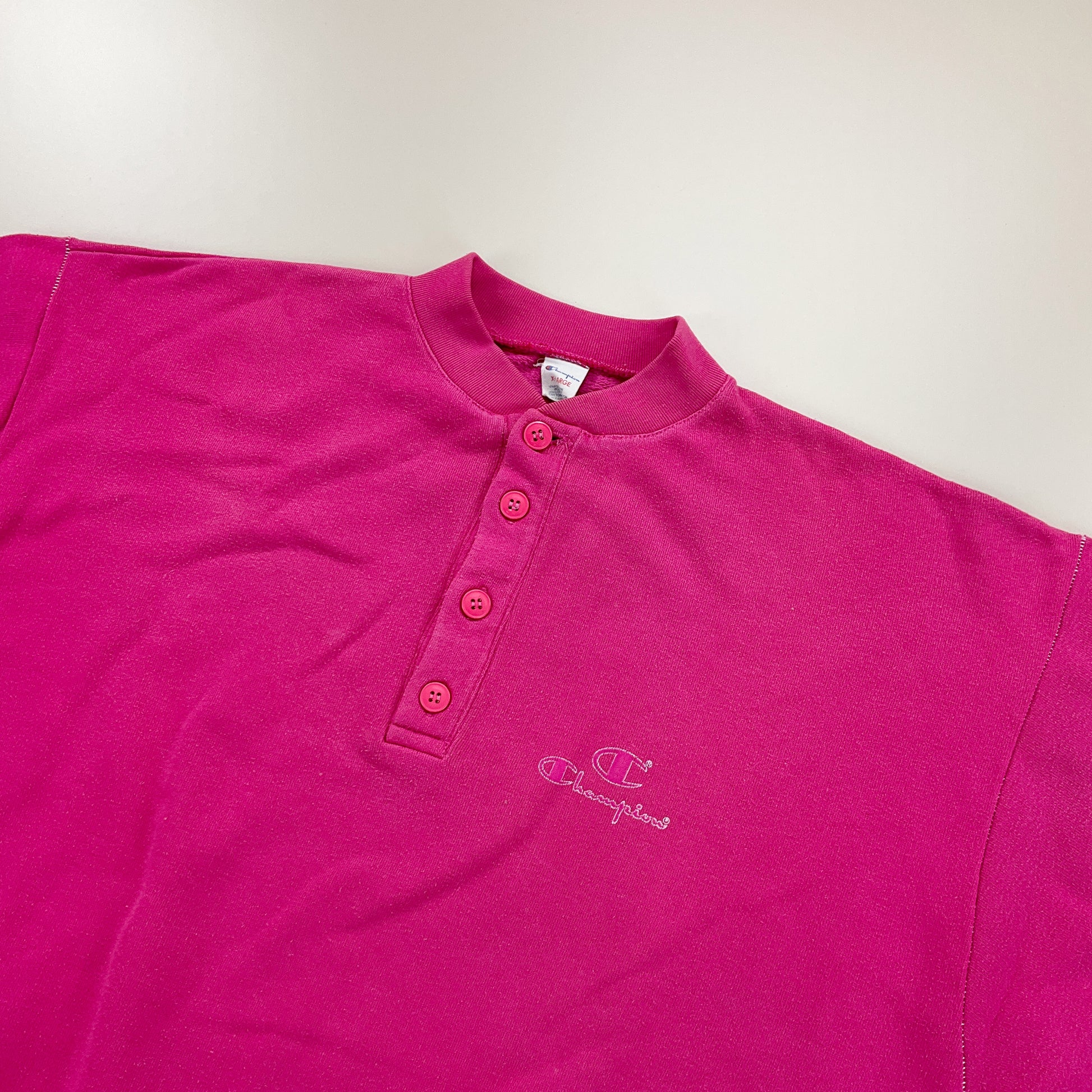 Champion 90s Knopf Sweatshirt - XL-CHAMPION-olesstore-vintage-secondhand-shop-austria-österreich