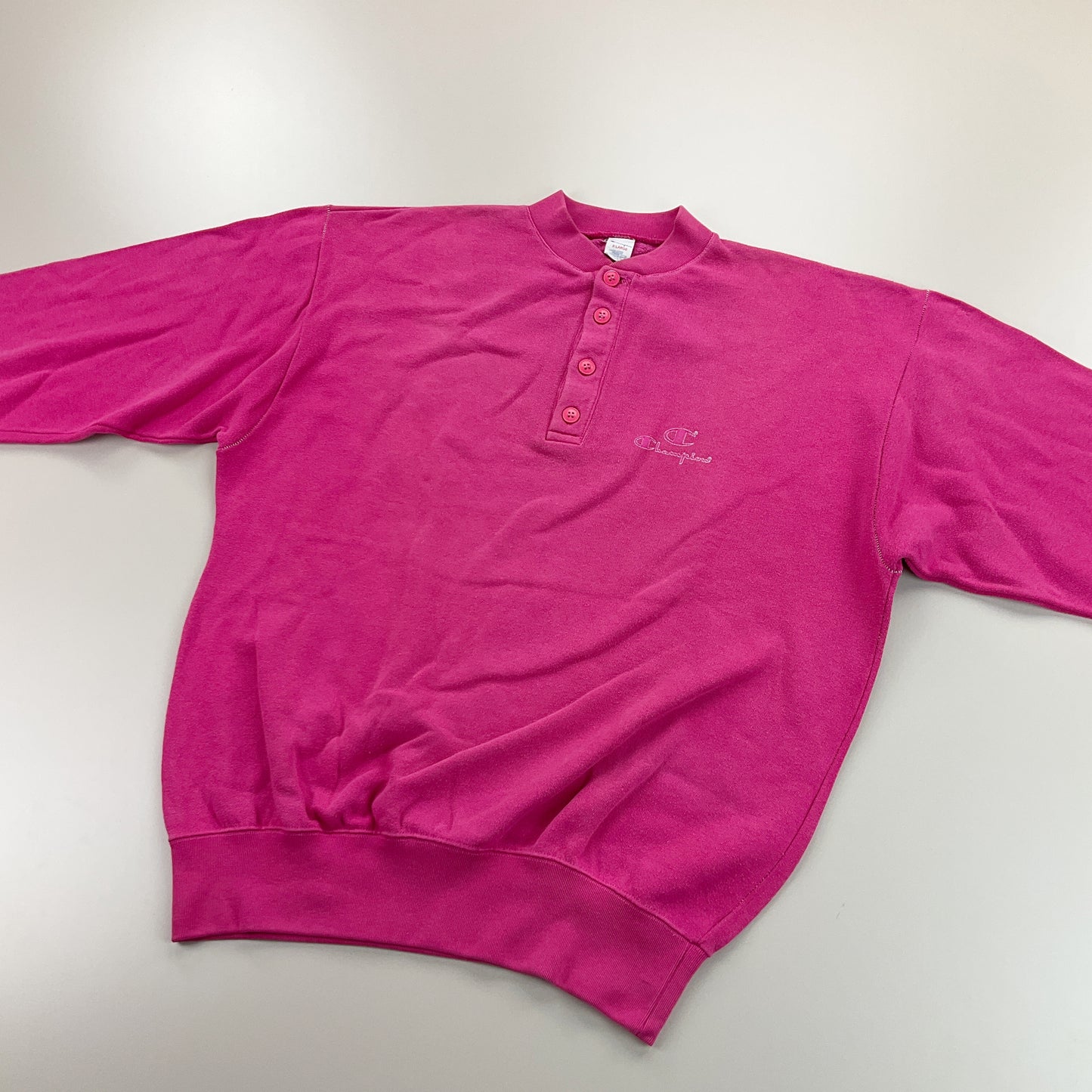 Champion 90s Knopf Sweatshirt - XL-CHAMPION-olesstore-vintage-secondhand-shop-austria-österreich