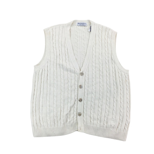 Burberry 90s Cardigan Vest - XL-Burberry-olesstore-vintage-secondhand-shop-austria-österreich