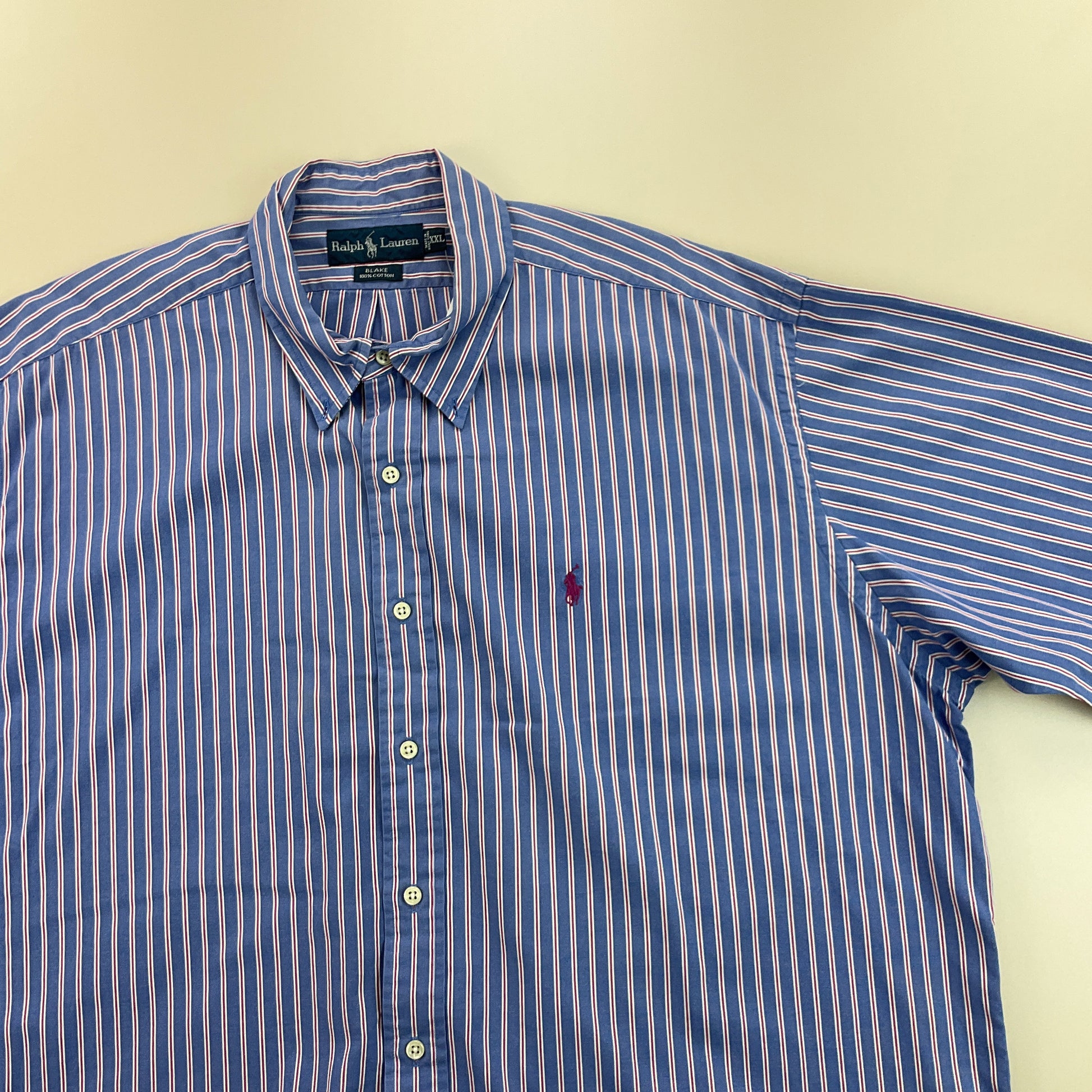 Ralph Lauren 90s gestreifftes Hemd - XXL-RALPH LAUREN-olesstore-vintage-secondhand-shop-austria-österreich