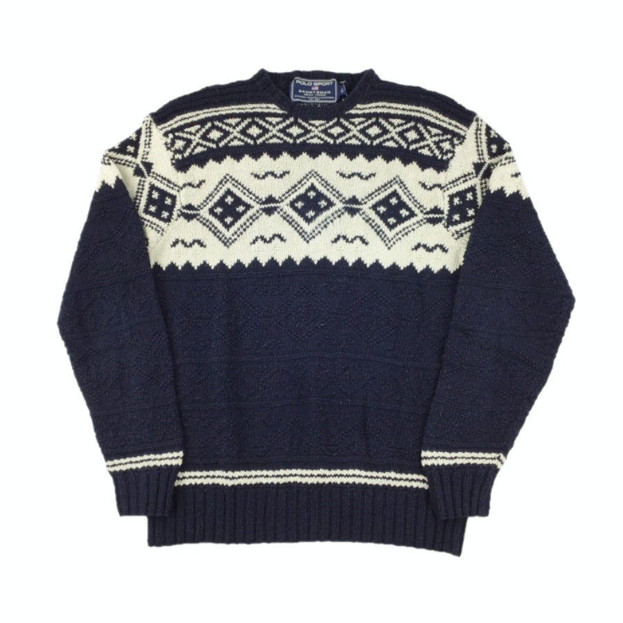 Ralph Lauren Polo Sport Knit Sweatshirt - XL-olesstore-vintage-secondhand-shop-austria-österreich