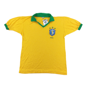 Brasil 80s Football Jersey - Large-Adidas-olesstore-vintage-secondhand-shop-austria-österreich