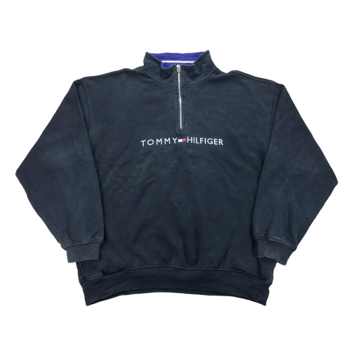 Tommy Hilfiger 1/4 Zip Sweatshirt - XL-olesstore-vintage-secondhand-shop-austria-österreich