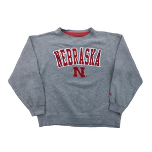 Nebraska Spellout Sweatshirt - Large-olesstore-vintage-secondhand-shop-austria-österreich