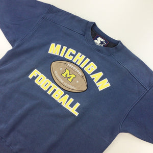 Starter 90s Michigan Football Sweatshirt - Large-STARTER-olesstore-vintage-secondhand-shop-austria-österreich