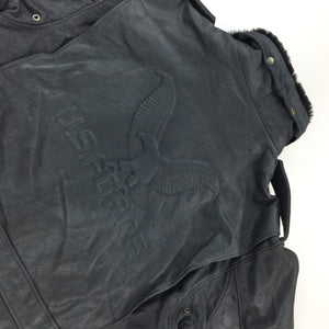 Vera Pelle U.S. Air Force 90s Leather Jacket - Medium-Vera Pelle-olesstore-vintage-secondhand-shop-austria-österreich