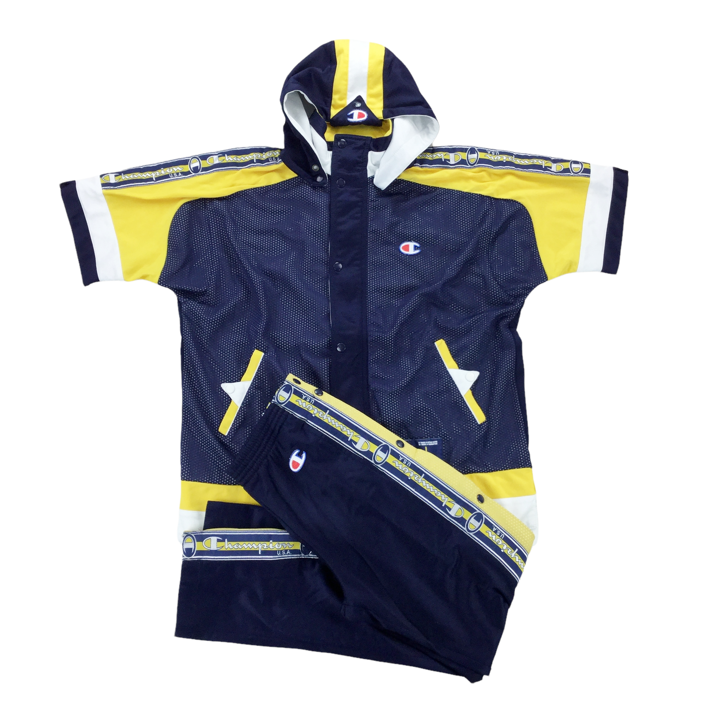 Yellow champion tracksuit sales