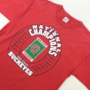 National Champions 2002 Ohio State long T-Shirt - Large-Magnum Weight-olesstore-vintage-secondhand-shop-austria-österreich