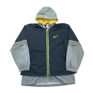 Nike 90s hooded Swoosh Jacket - Medium-olesstore-vintage-secondhand-shop-austria-österreich