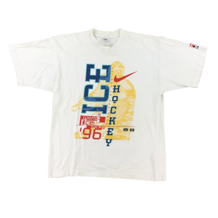 Nike Ice Hockey 1996 WM T-Shirt - Medium-olesstore-vintage-secondhand-shop-austria-österreich