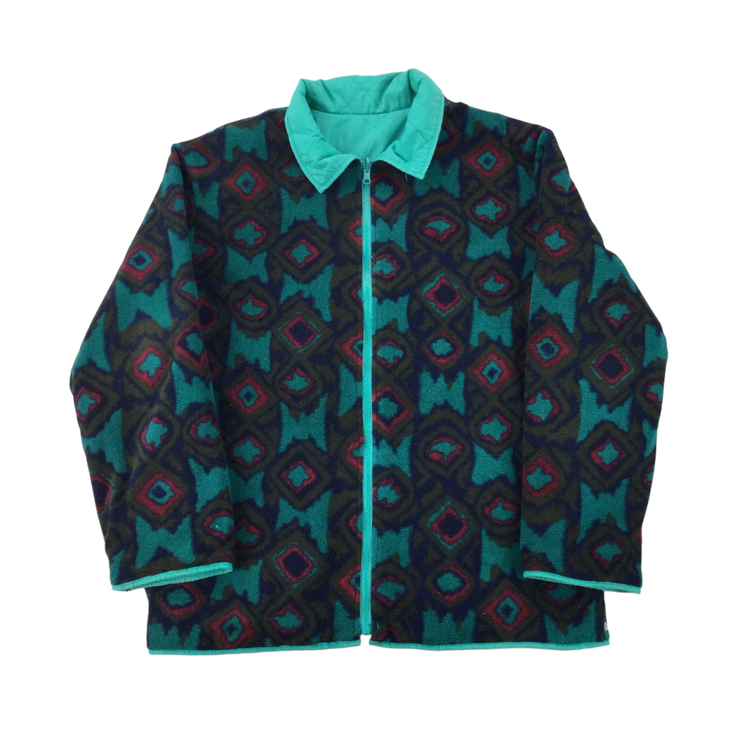 Fila 90s Magic Line Reversible Fleece Jacket - Large-FILA-olesstore-vintage-secondhand-shop-austria-österreich
