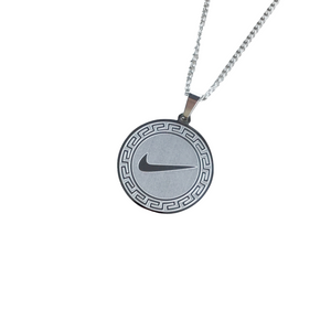 Nike Swoosh Silver Necklace-olesstore-vintage-secondhand-shop-austria-österreich