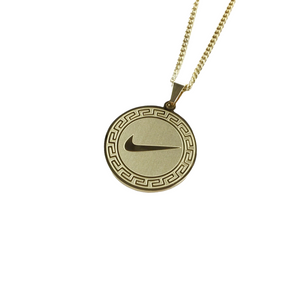 Nike Swoosh Gold Necklace-olesstore-vintage-secondhand-shop-austria-österreich