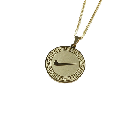 Nike swoosh gold chain discount