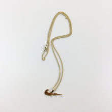 Load image into Gallery viewer, Nike Flames Swoosh Gold Necklace-olesstore-vintage-secondhand-shop-austria-österreich