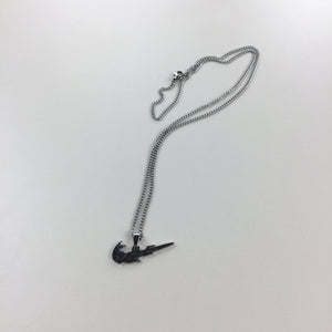 Nike Flames Swoosh Silver Necklace-olesstore-vintage-secondhand-shop-austria-österreich