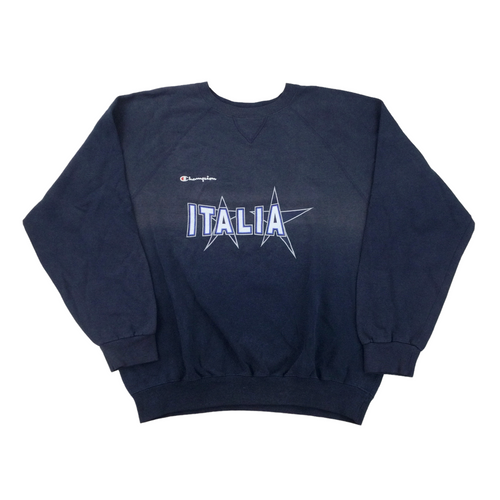 Champion x Italia 90s Sweatshirt - XXL-olesstore-vintage-secondhand-shop-austria-österreich