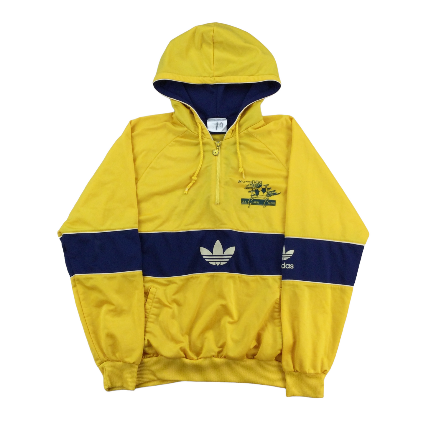 Adidas 80s 1/4 Zip Hoodie - Medium-Adidas-olesstore-vintage-secondhand-shop-austria-österreich