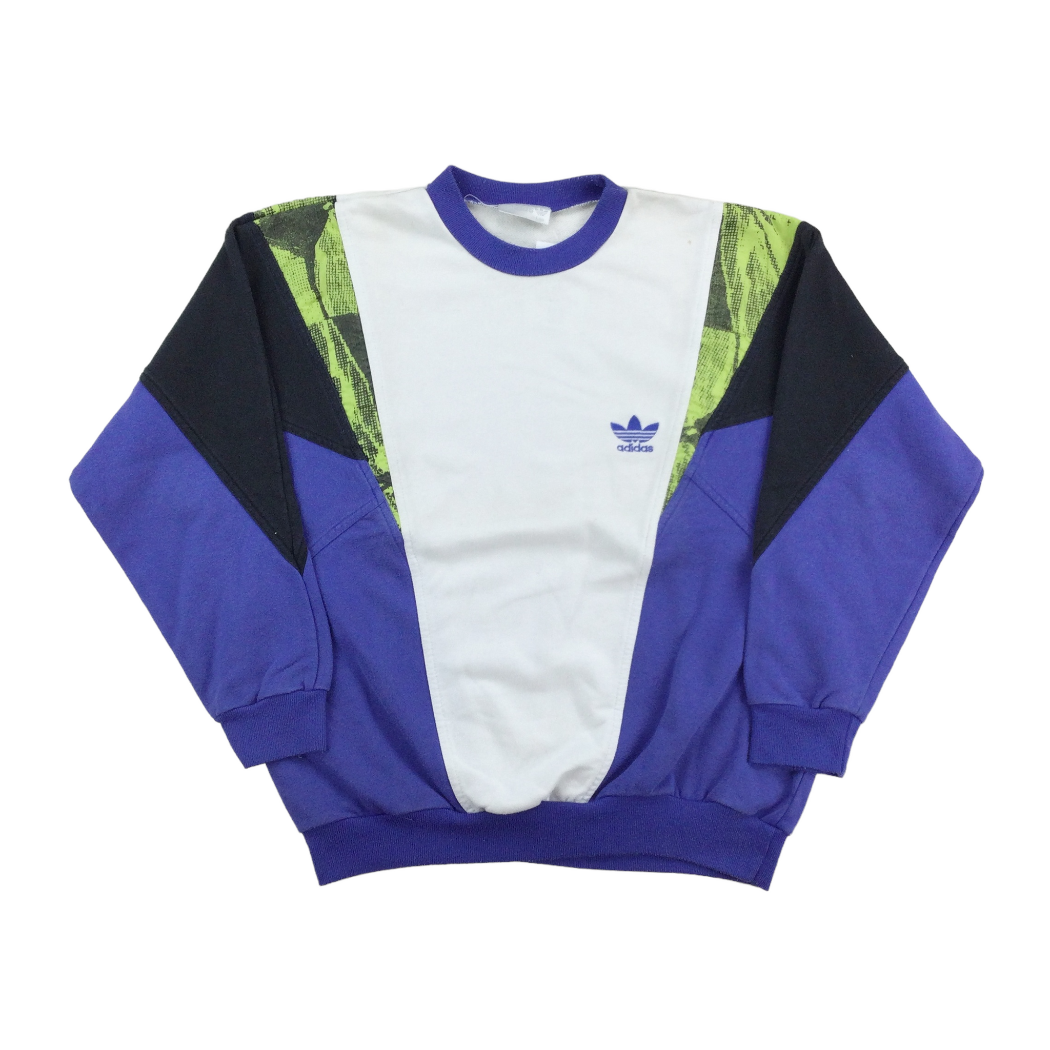 Factor malo Regeneración lona Adidas 80s Colorblock Sweatshirt - Medium | Premium Vintage